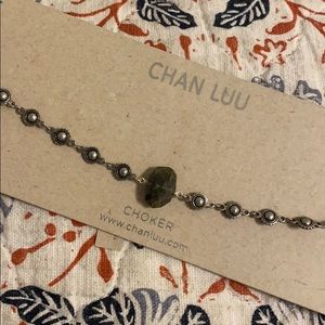 Chan Luu Labradorite Silver Trendy Choker Necklace